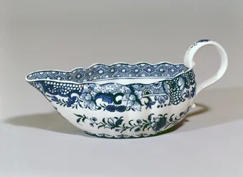 Omáčkový člun Derby, cca 1765 (porcelán)